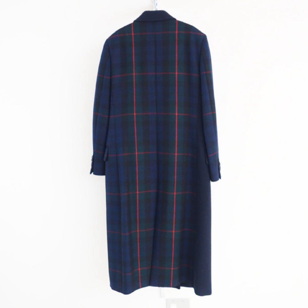 ポールスミス チェスターコート ダブルチェスターコート ネイビー チェック