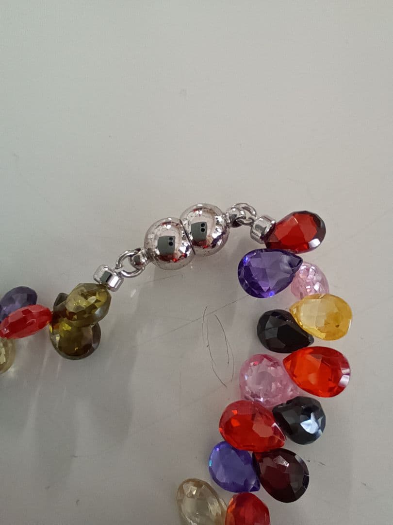 天然石ドロップビーズ ネックレスとブレスレットセット