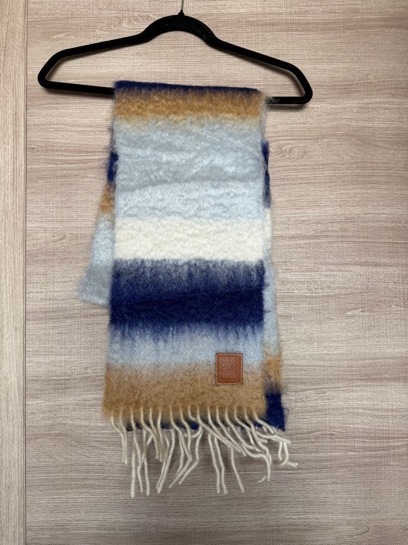 【新品未使用】LOEWE ストライプ マフラー