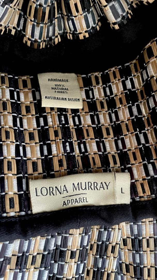 Lorna Murray チェック柄 麦わら帽子 L