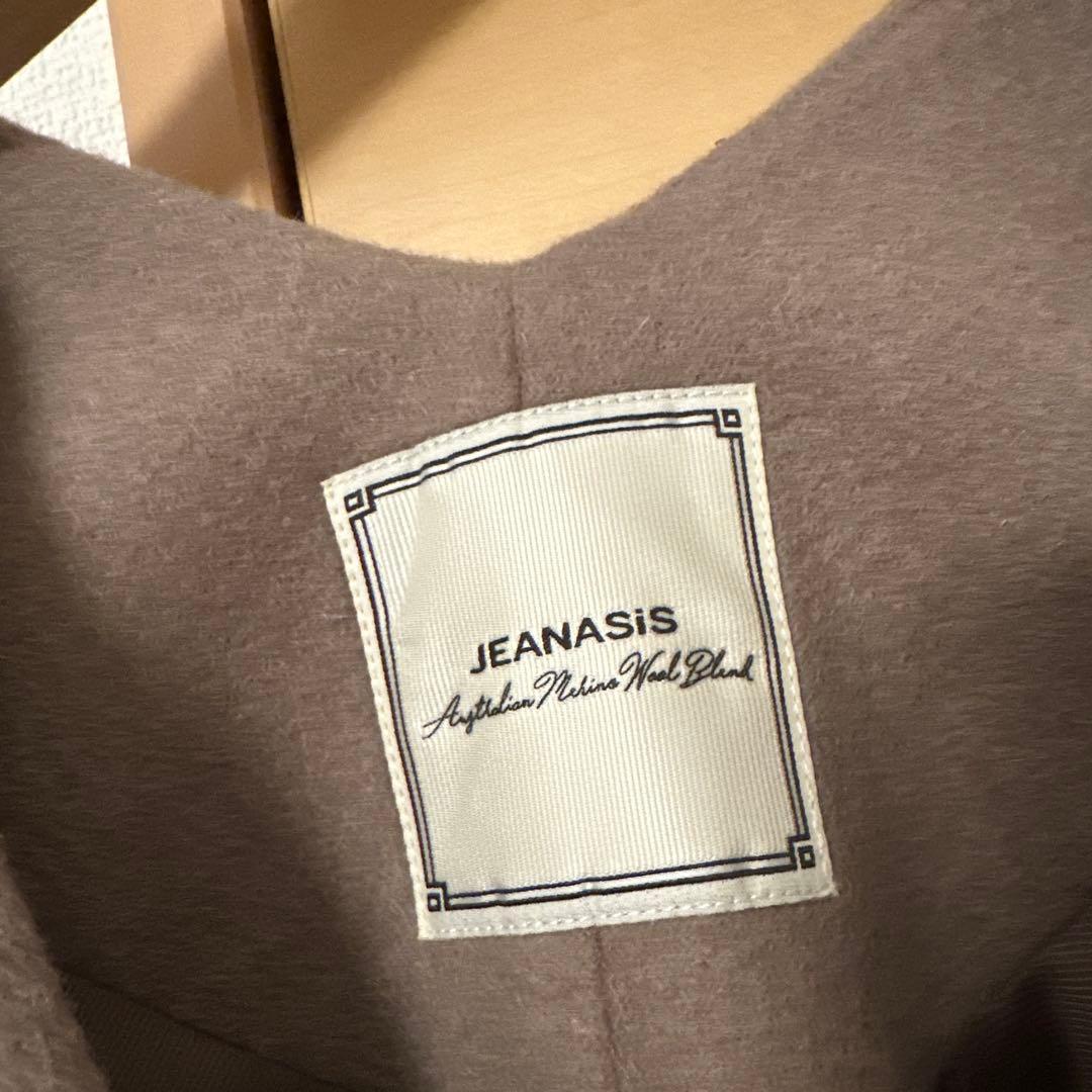 売り切り新品　JEANASIS ジーナシス　ショートビーバーノーカラーコート　F