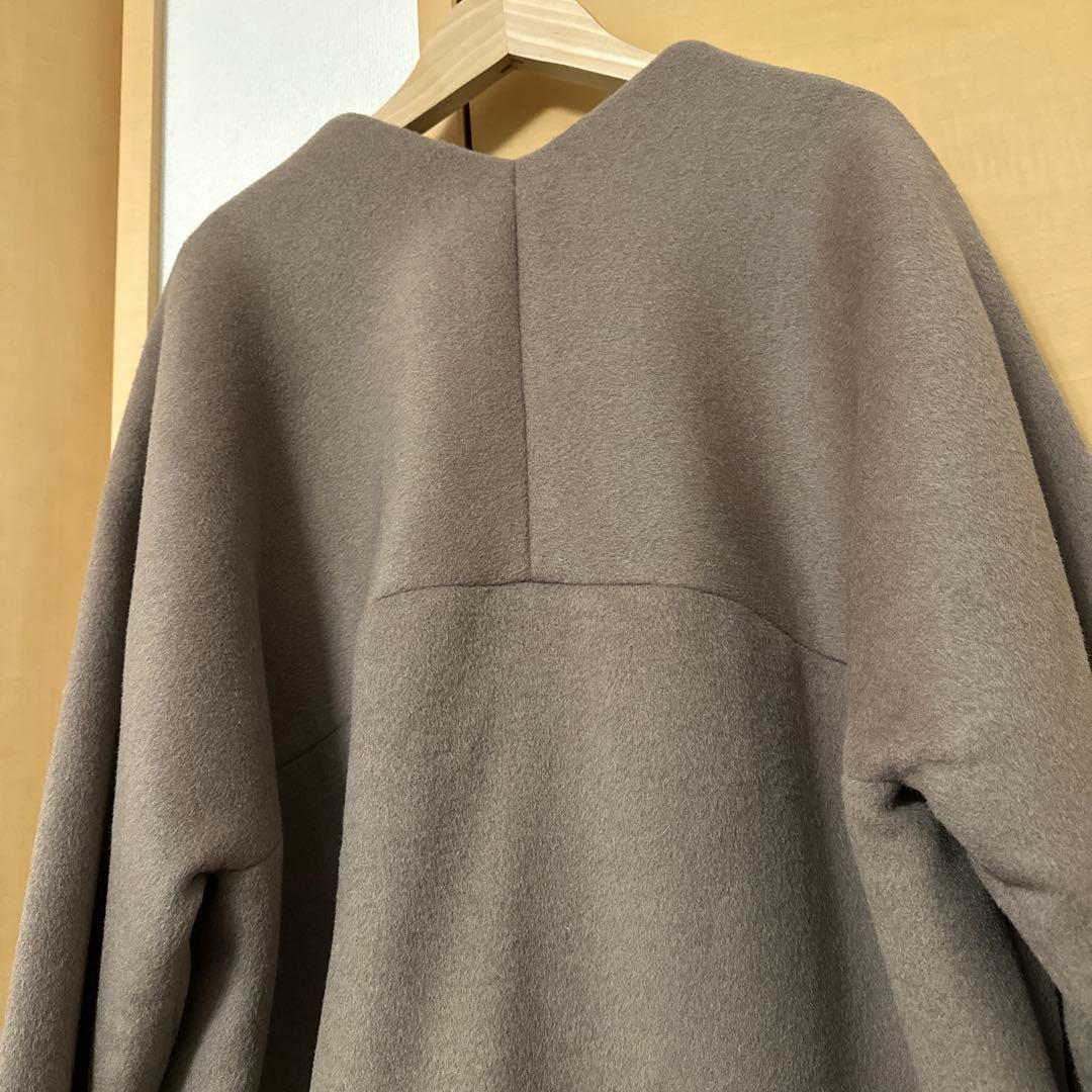 売り切り新品　JEANASIS ジーナシス　ショートビーバーノーカラーコート　F