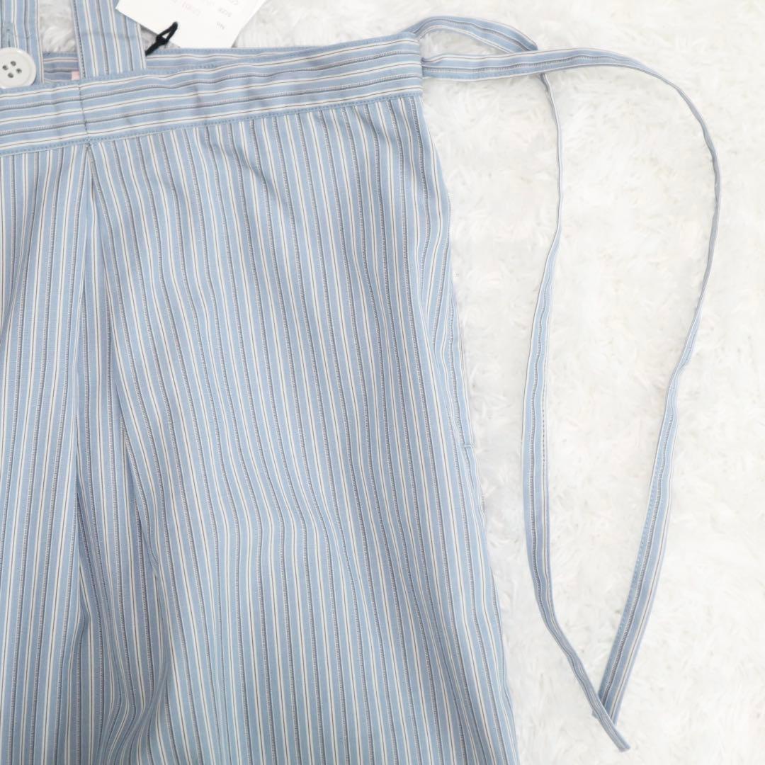 新品★LENO × CLUEL リノ クルーエル サロペット ストライプ ブルー