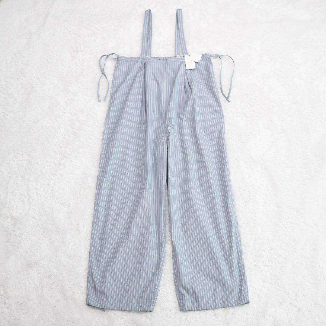 新品★LENO × CLUEL リノ クルーエル サロペット ストライプ ブルー