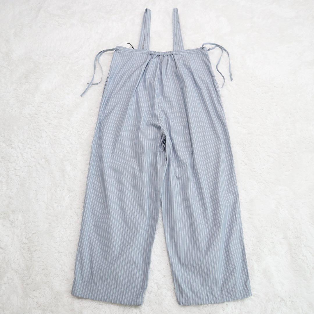 新品★LENO × CLUEL リノ クルーエル サロペット ストライプ ブルー