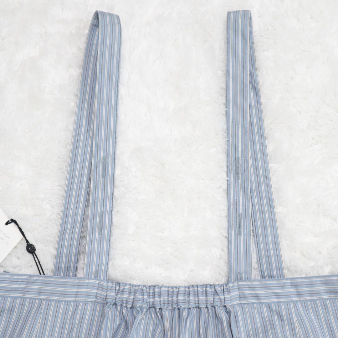 新品★LENO × CLUEL リノ クルーエル サロペット ストライプ ブルー