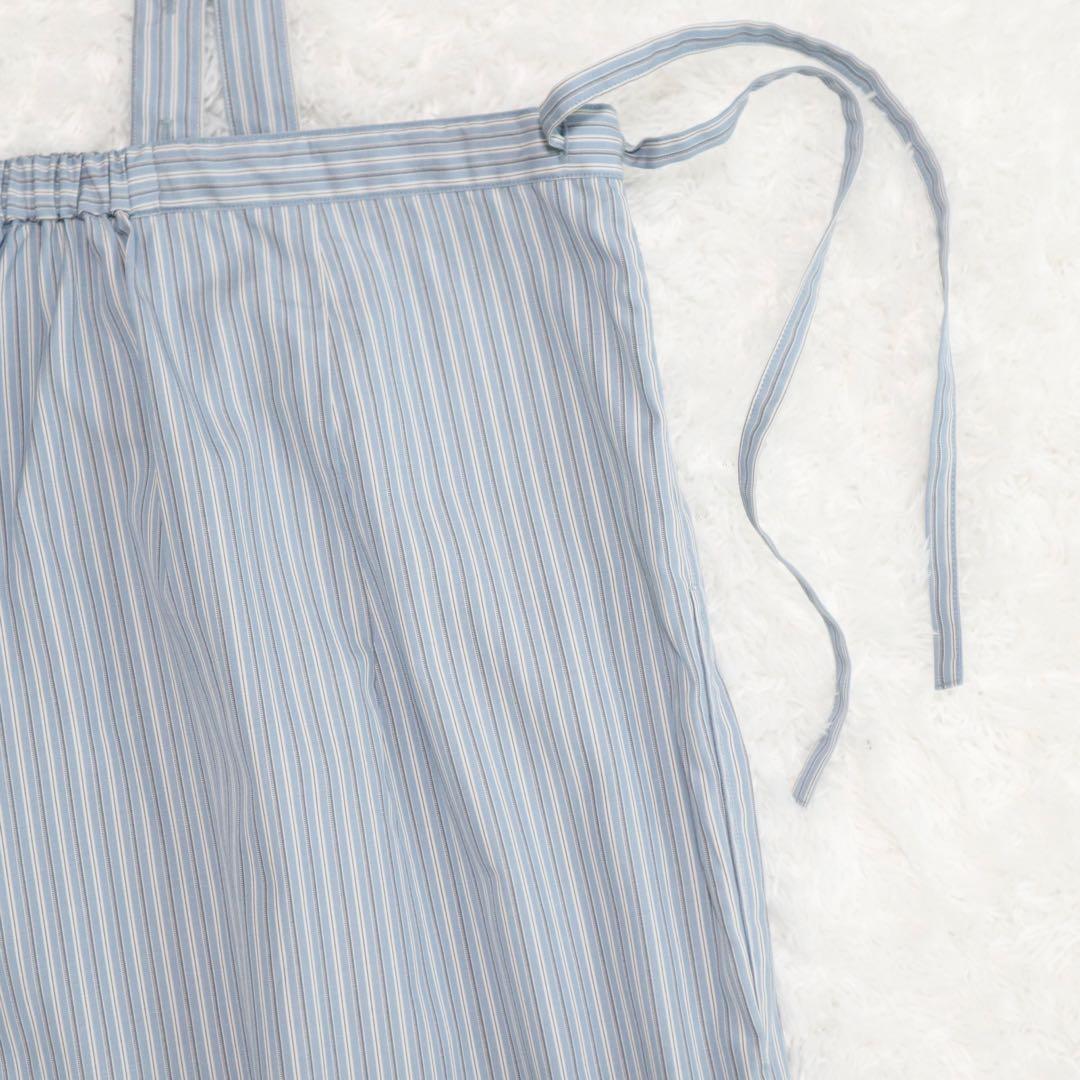 新品★LENO × CLUEL リノ クルーエル サロペット ストライプ ブルー