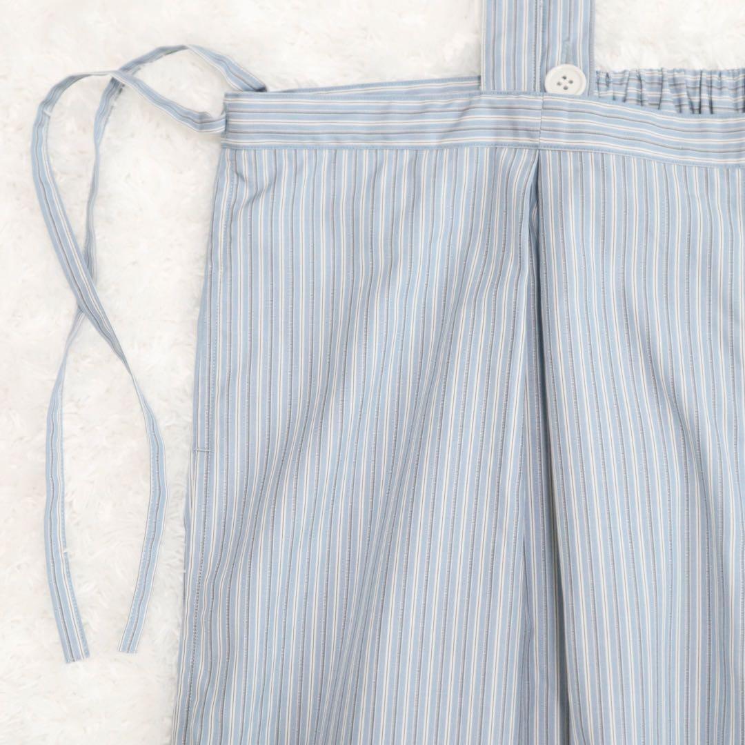 新品★LENO × CLUEL リノ クルーエル サロペット ストライプ ブルー