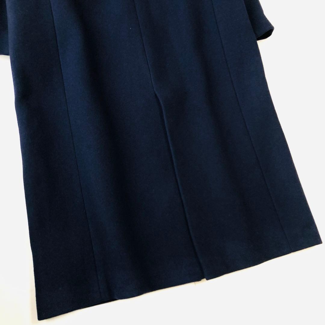 ドゥーズィエムクラス　イレーヴ　ウールチェスターコート　ロング丈　ネイビー