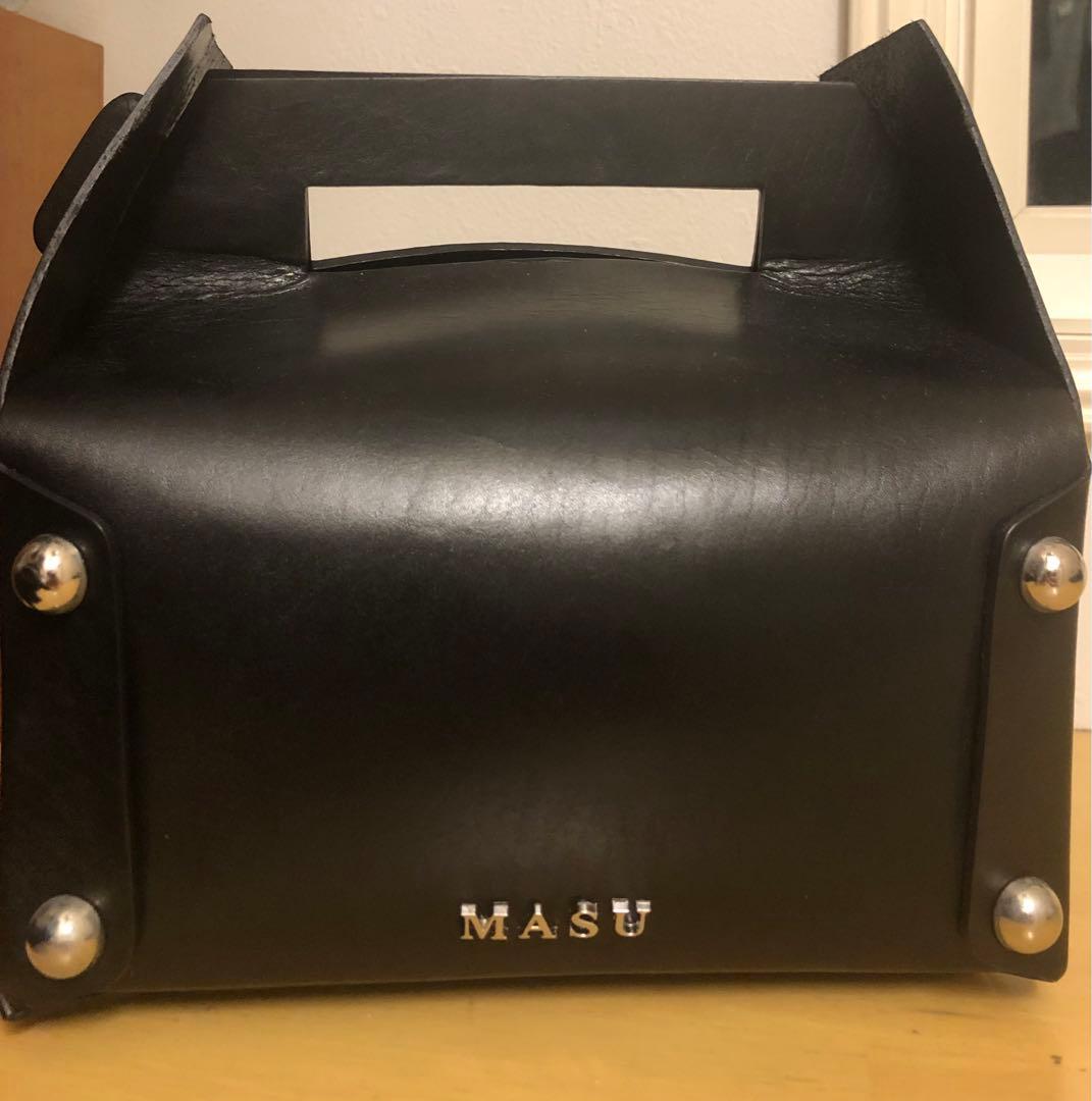 あ*う様 バッグのみ　MASU 24aw LEATHER CAKE BAG 黒