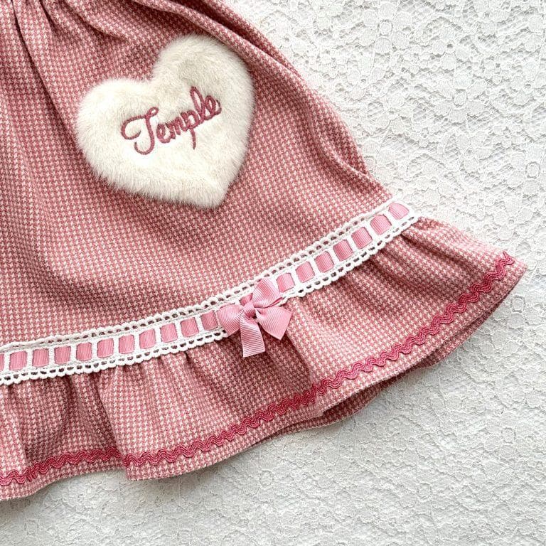 ◆シャーリーテンプル◆うさぎ千鳥ジャガードワンピース◆ピンク◆120◆ウサギ