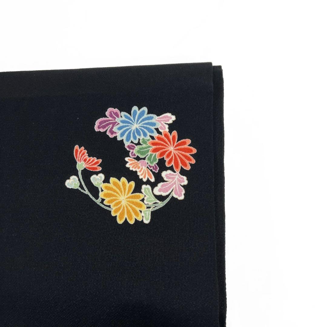 名古屋帯　ちりめん　金彩　花紋　牡丹　菊　桜　楓　着物　093a d