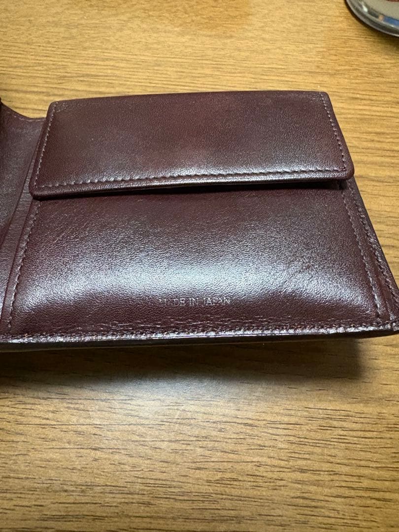 キプリス　コードバン×シラサギレザー　二つ折り財布