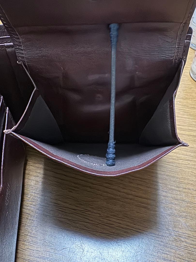 キプリス　コードバン×シラサギレザー　二つ折り財布