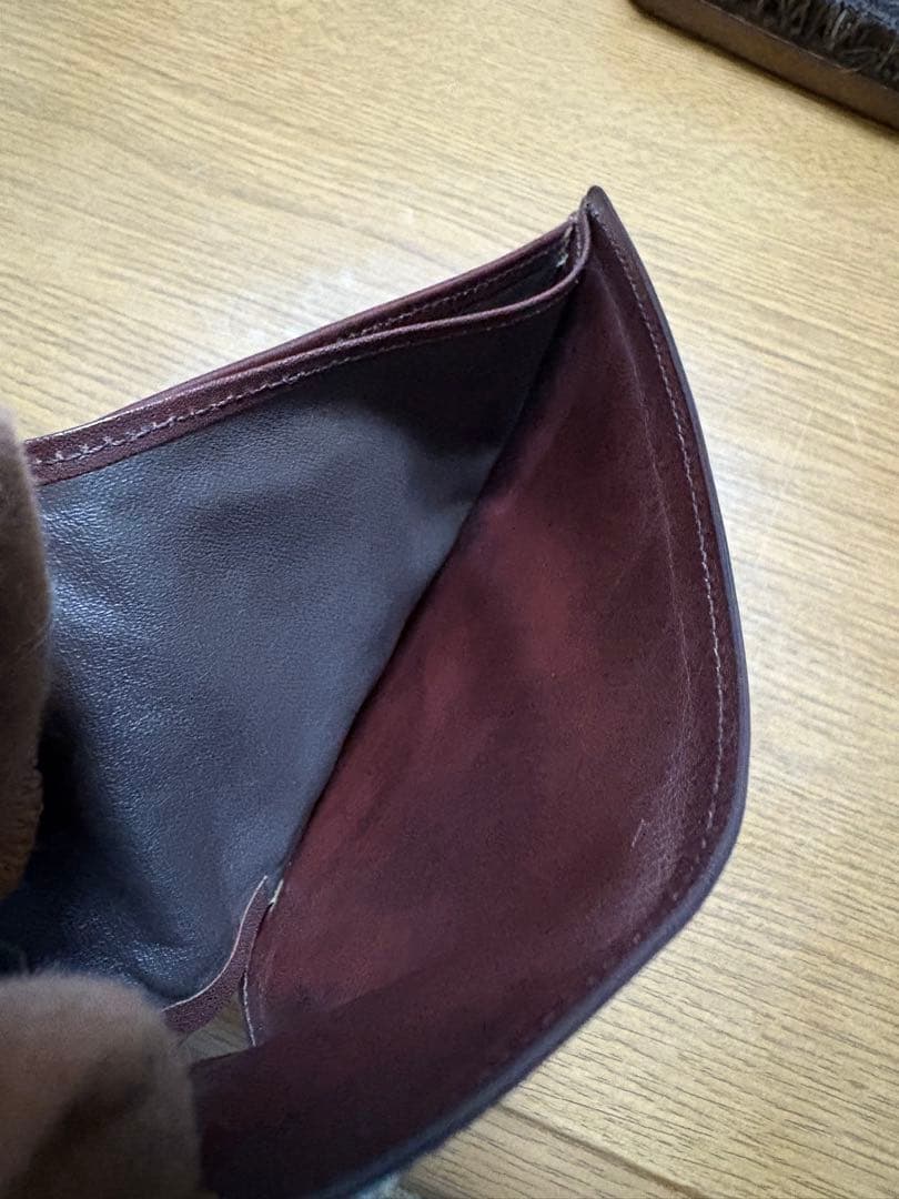 キプリス　コードバン×シラサギレザー　二つ折り財布