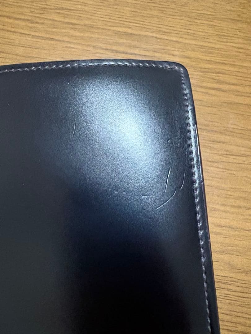 キプリス　コードバン×シラサギレザー　二つ折り財布