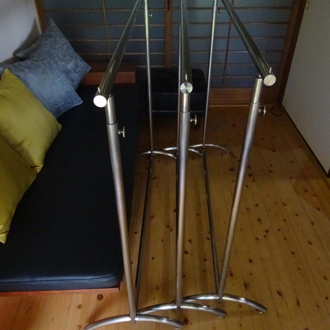 3点　ステンレス× ハンガーラック スタンド アイアン アンティーク調 アパレル