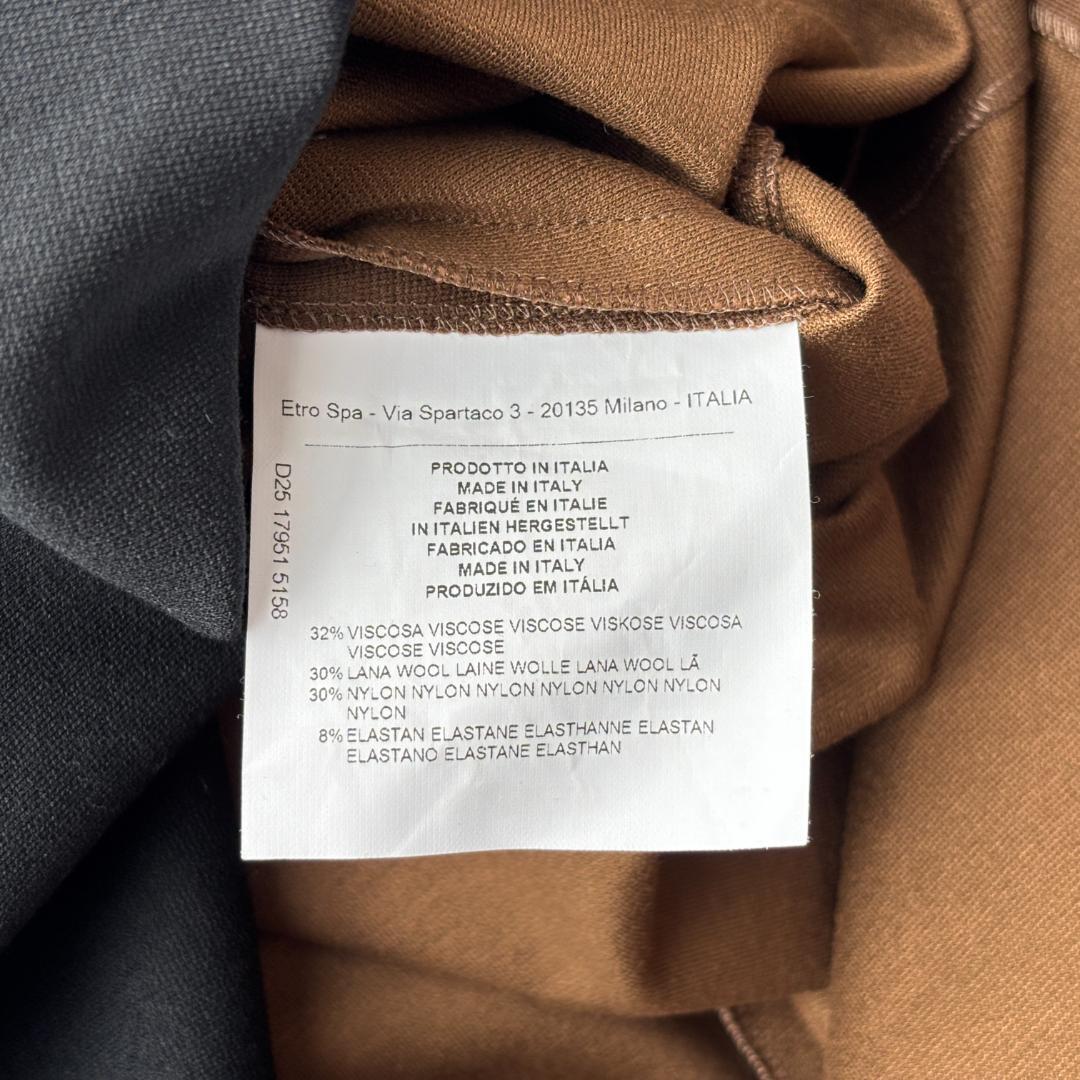 未使用 エトロ ペイズリー ウールブレンド ワンピース ブラウン 40