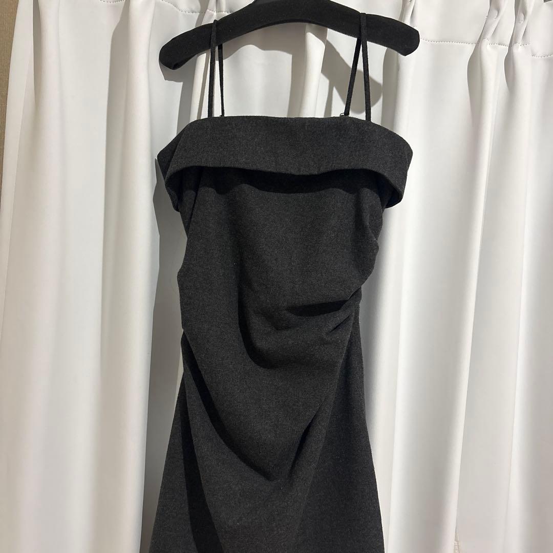 【新品】SNIDEL スナイデル　ウールベアミニワンピース　グレーワンピース