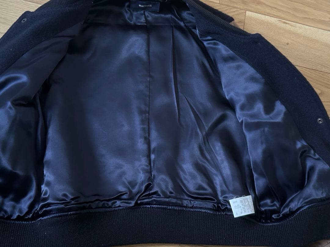 【美品】トゥモローランド MACPHEE 本革 スタジャン ネイビーとブラウン