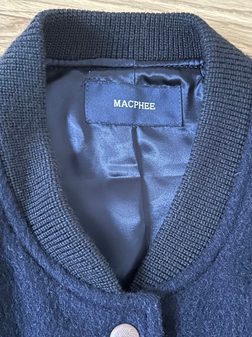 【美品】トゥモローランド MACPHEE 本革 スタジャン ネイビーとブラウン