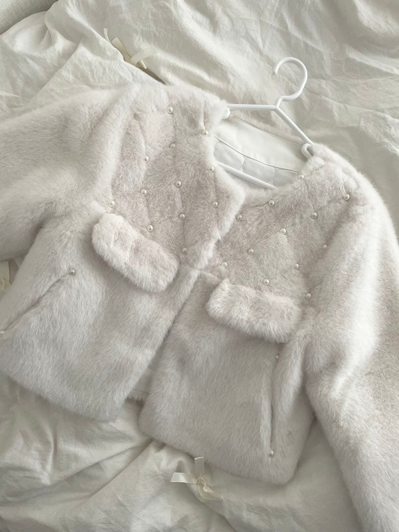 Lumignon original♥Quilting fur coat ホワイト