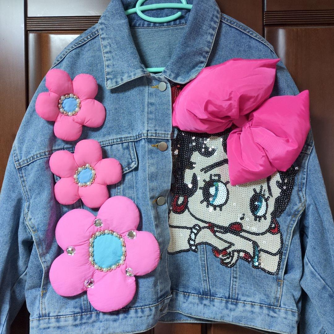 再々値下げ！！　ベティちゃん　ベティ・ブープ　デニムジャケット　Gジャン