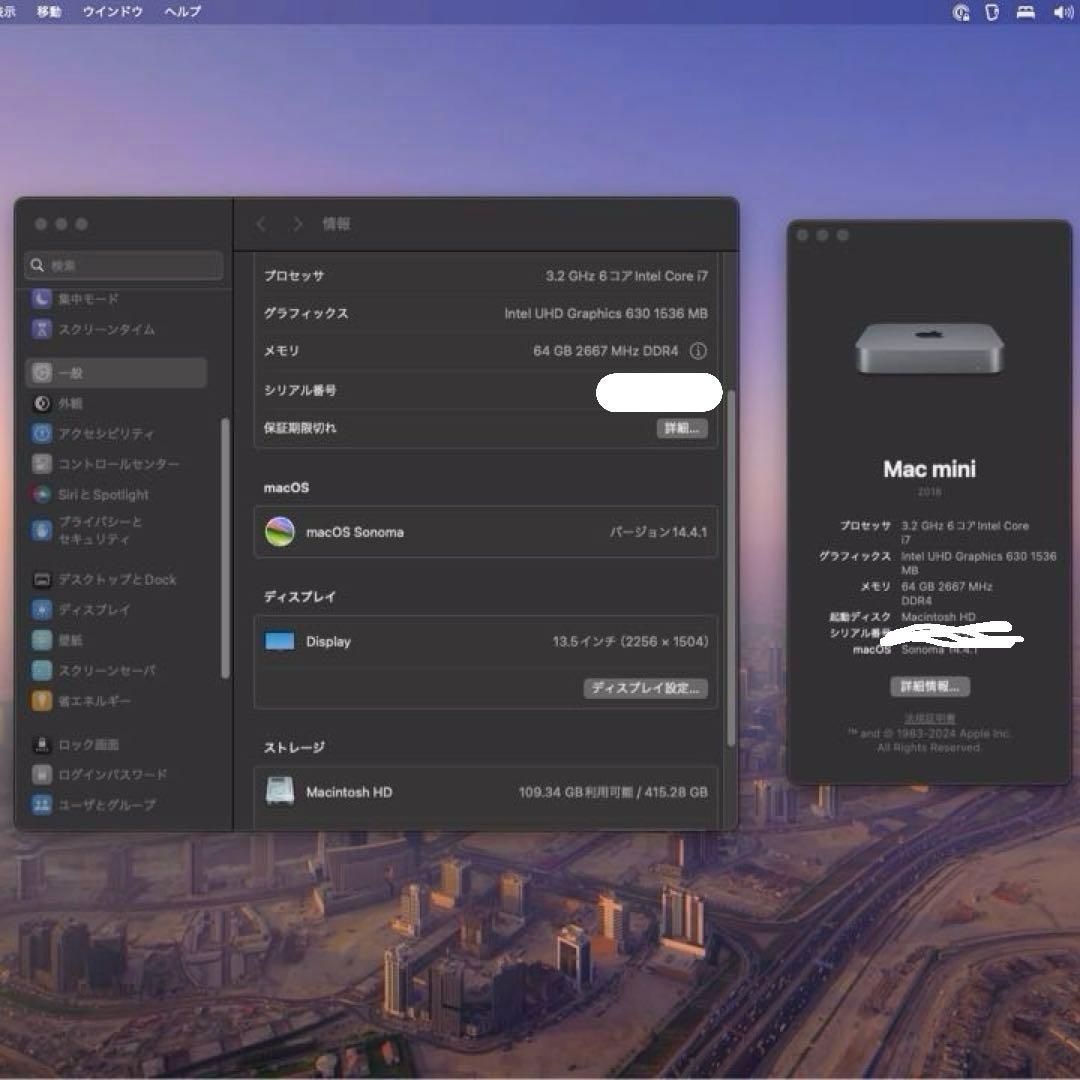 【ハイスペ】Mac mini 2018 64GB 512GB