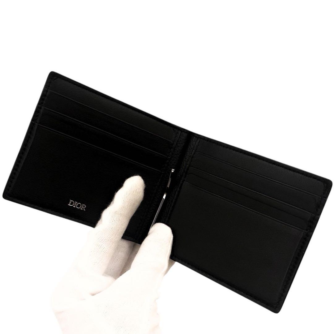 極美品 ディオール マネークリップ CDロゴ 財布 札入れ カード コンパクト