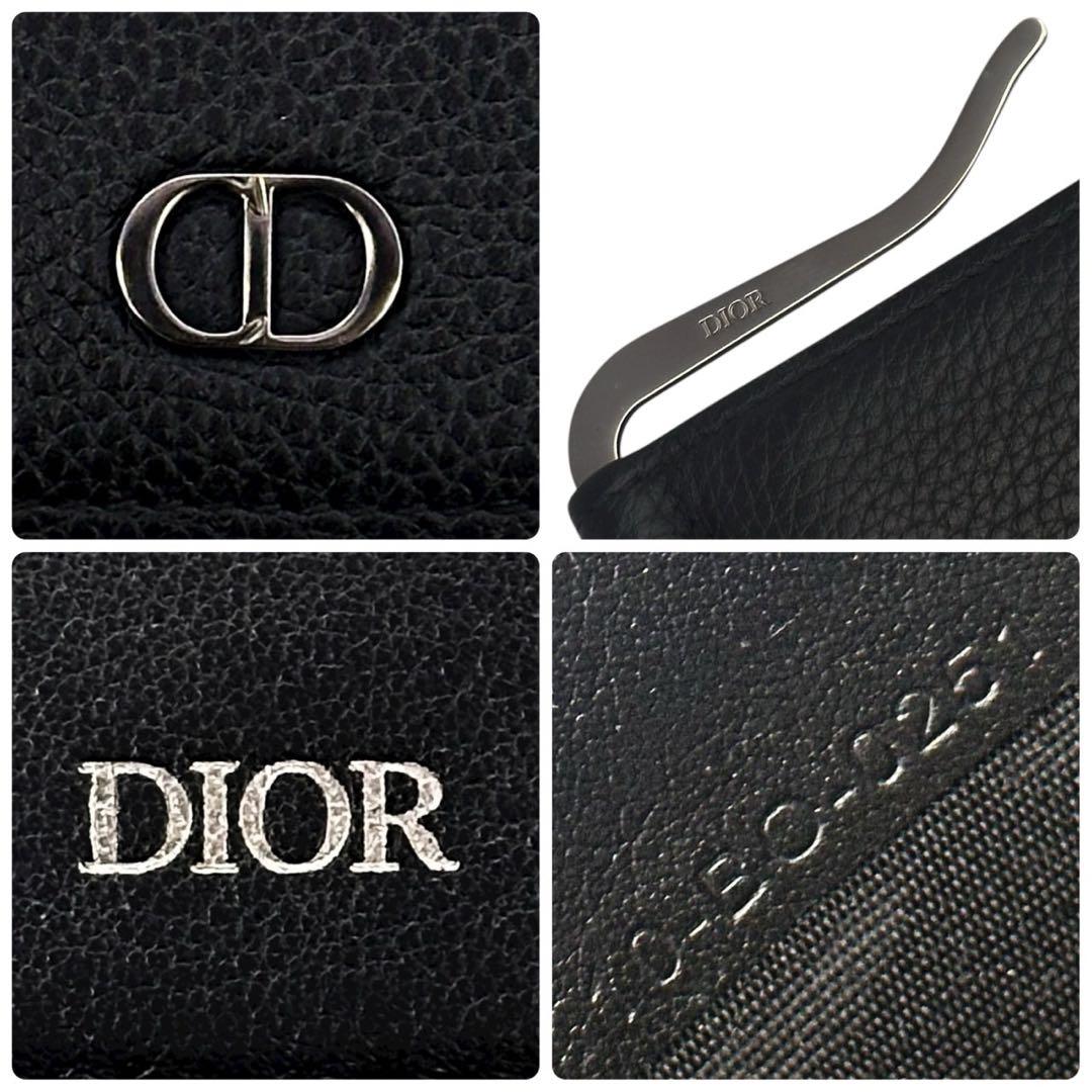 極美品 ディオール マネークリップ CDロゴ 財布 札入れ カード コンパクト