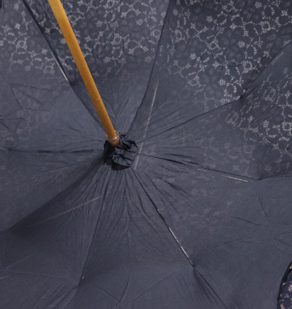 33,000円新品【長傘 日傘】繊細高級 豪華総レース かわず張り 木製 日傘