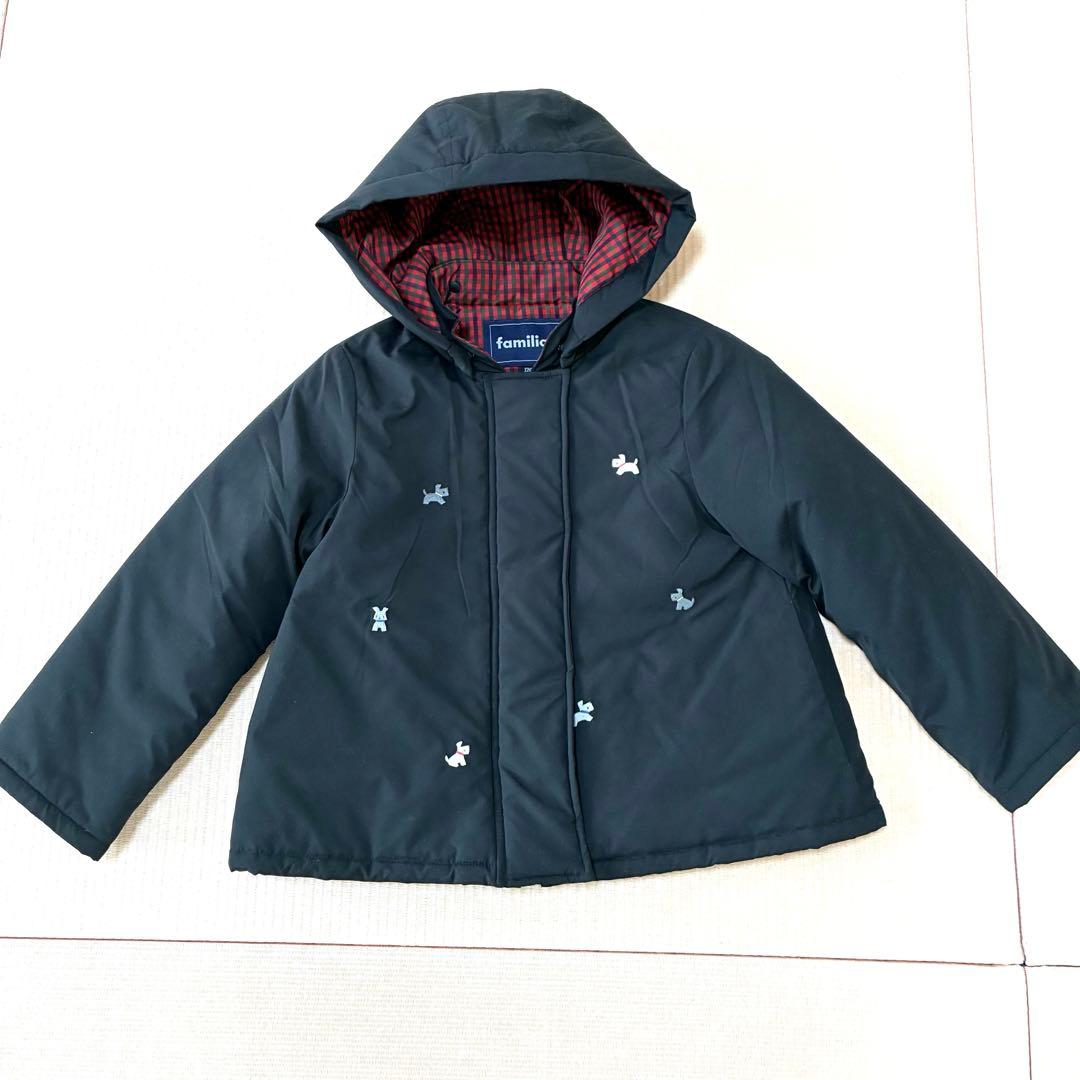 familiar 黒 120㎝　ダウンコート　中綿ジャケット 現行モデル。