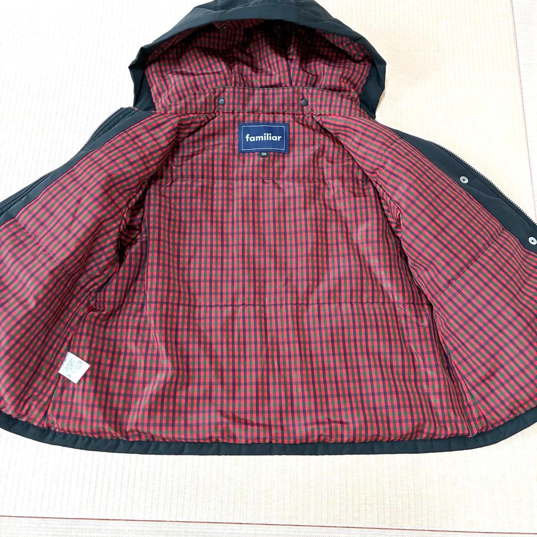 familiar 黒 120㎝　ダウンコート　中綿ジャケット 現行モデル。
