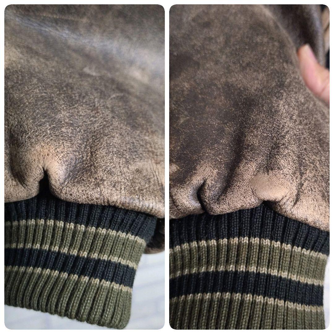 オニール★日本製 総刺繍 インディアン柄 アームレザー 牛革 スタジャン 黒 M