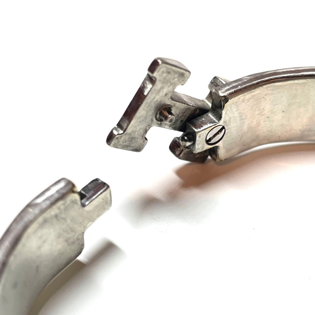 た*や様 『HERMES』　エルメス　バングル　クリック　クラック　ステンレス