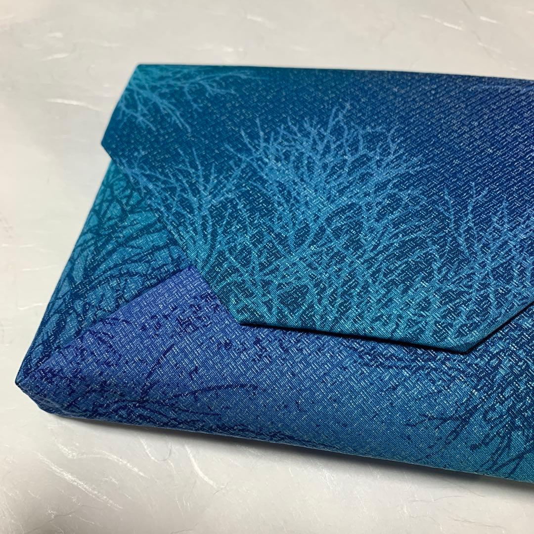 正絹　シルク　高級数寄屋袋　 室華風　代表作　樹林　新品　未使用