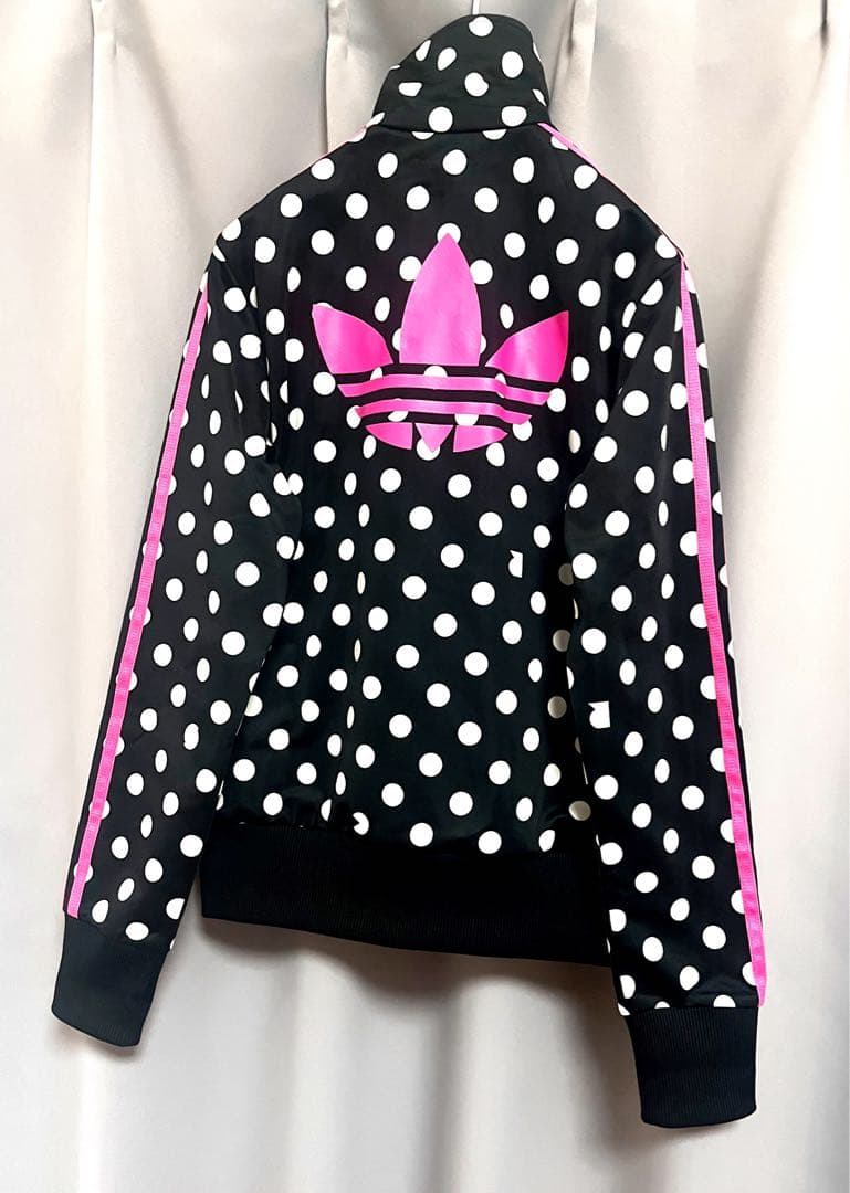 adidas 水玉バイカラージャージ 個性的 ゆったり y2kフェアリーグランジ