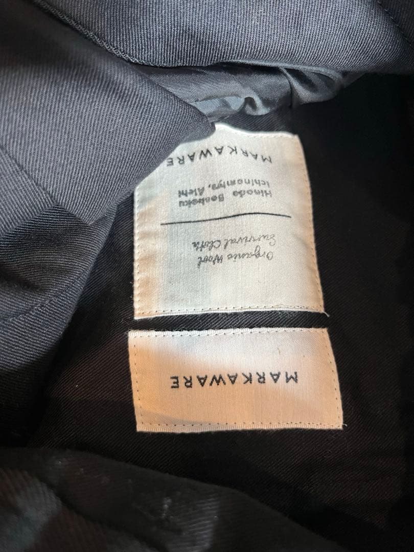 MARKAWARE オーガニックウール トラウザーズ Black Mサイズ