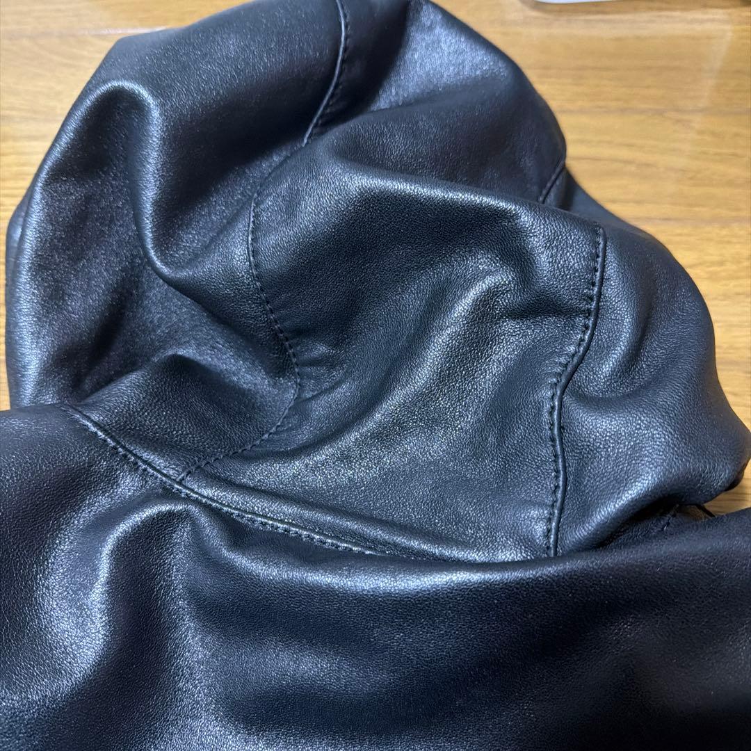 けすぽHYOD レザーパーカー　フーデットジャケット　D3O シープレザー