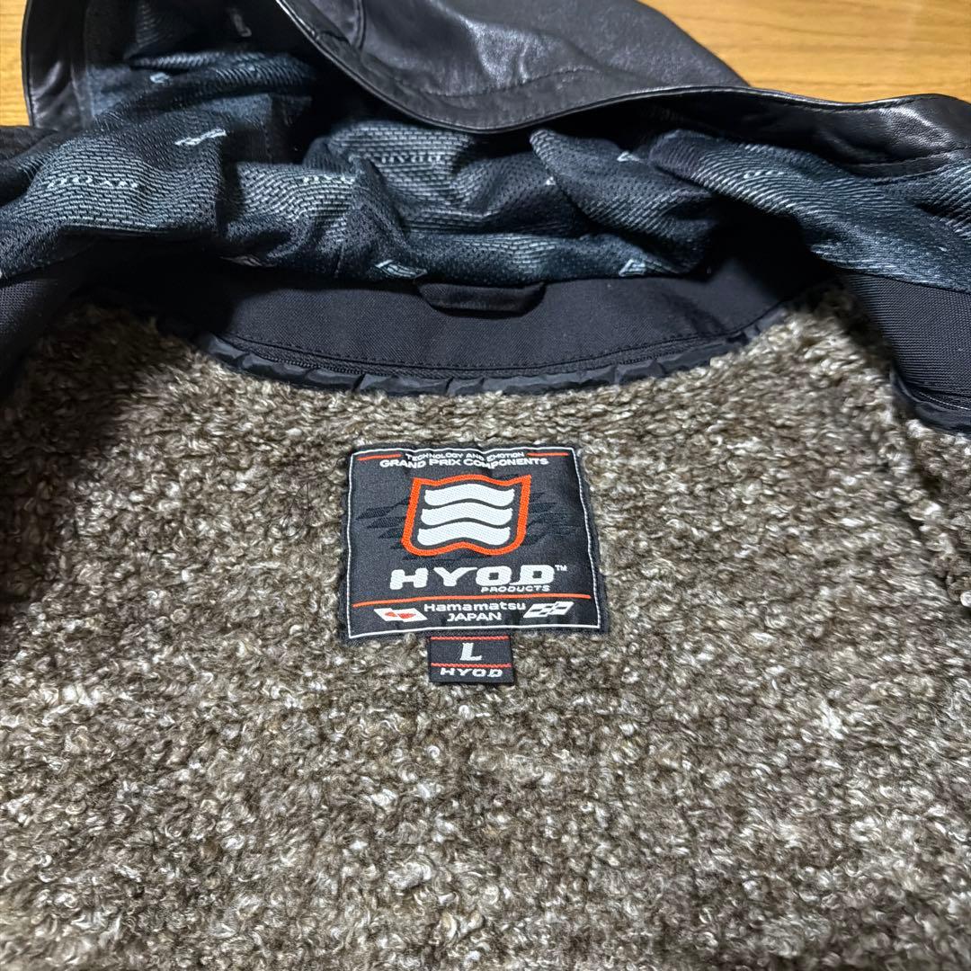 けすぽHYOD レザーパーカー　フーデットジャケット　D3O シープレザー