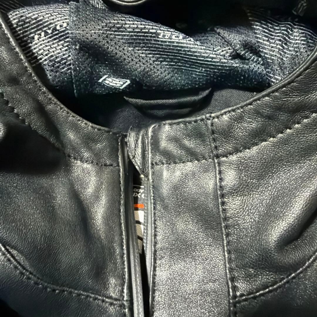 けすぽHYOD レザーパーカー　フーデットジャケット　D3O シープレザー