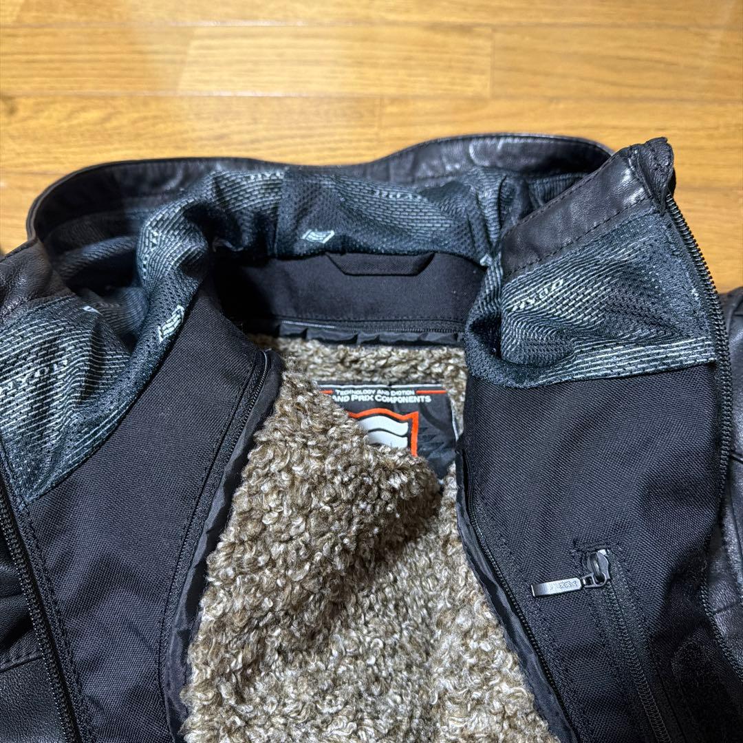 けすぽHYOD レザーパーカー　フーデットジャケット　D3O シープレザー