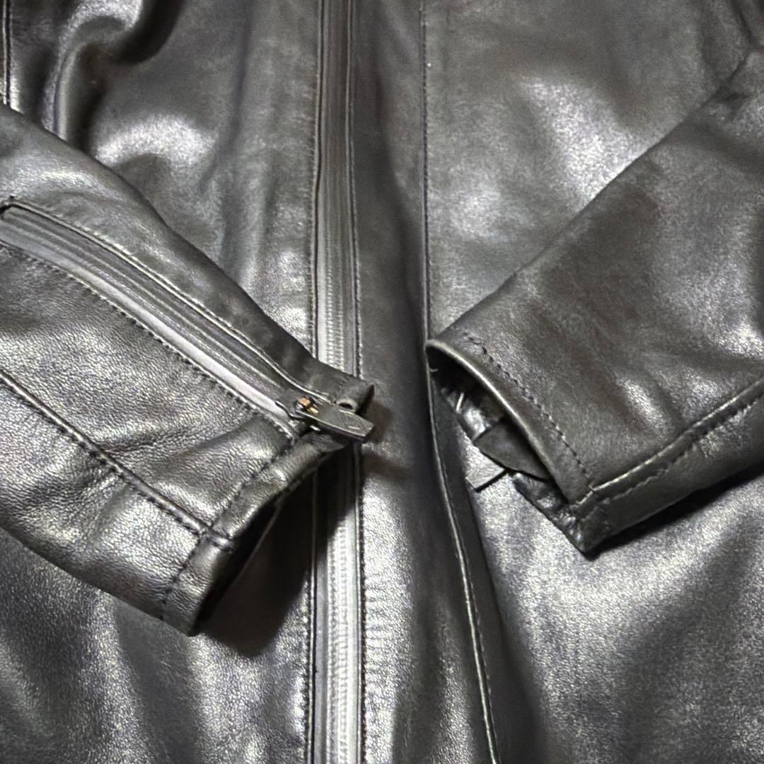 けすぽHYOD レザーパーカー　フーデットジャケット　D3O シープレザー