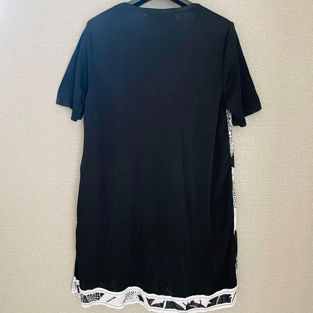 美品✨レオナール 絹100 ラインストーン華やかニットロングチュニック黒系 LL