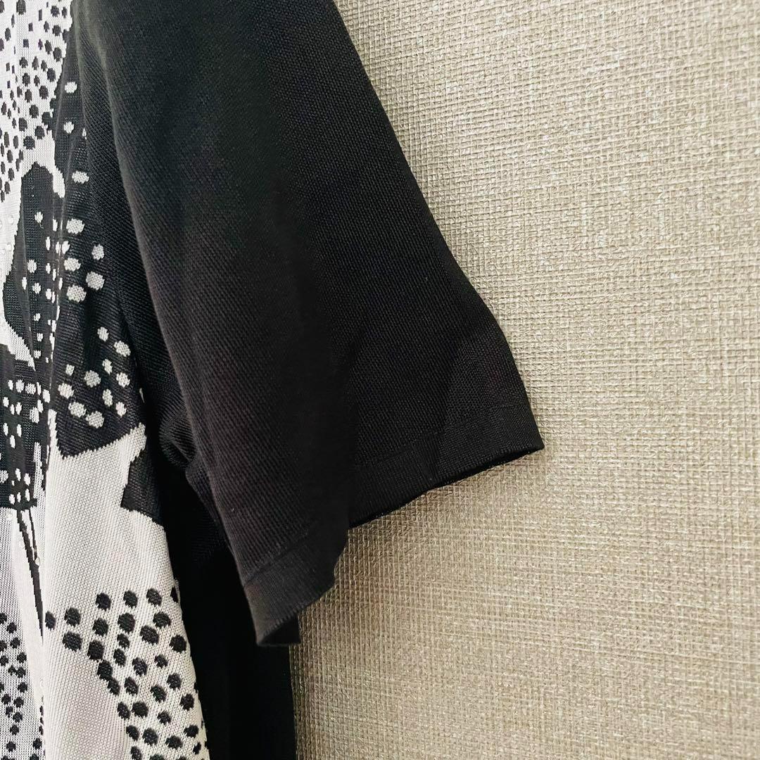 美品✨レオナール 絹100 ラインストーン華やかニットロングチュニック黒系 LL