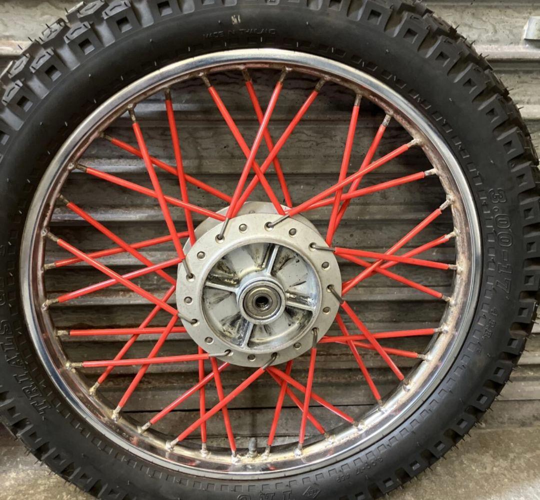 ★ホンダ　スーパーカブ　3.00-17 ブロックタイヤ付き★検索用　太足