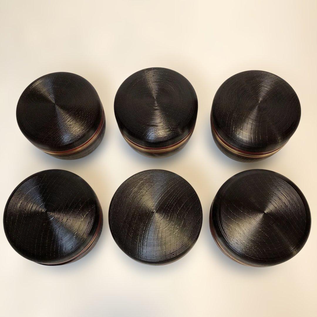 【最終値下】信玄弁当 天然木製 漆塗 6客セット 未使用