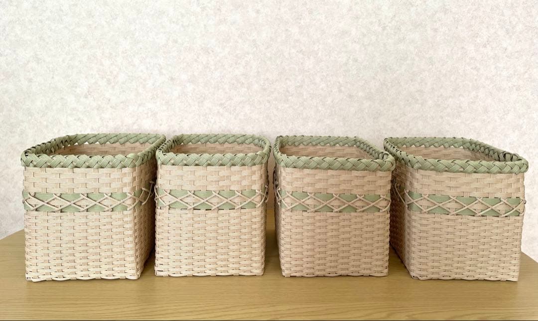 にょみ様用クラフトバンドで作ったバスケットかご