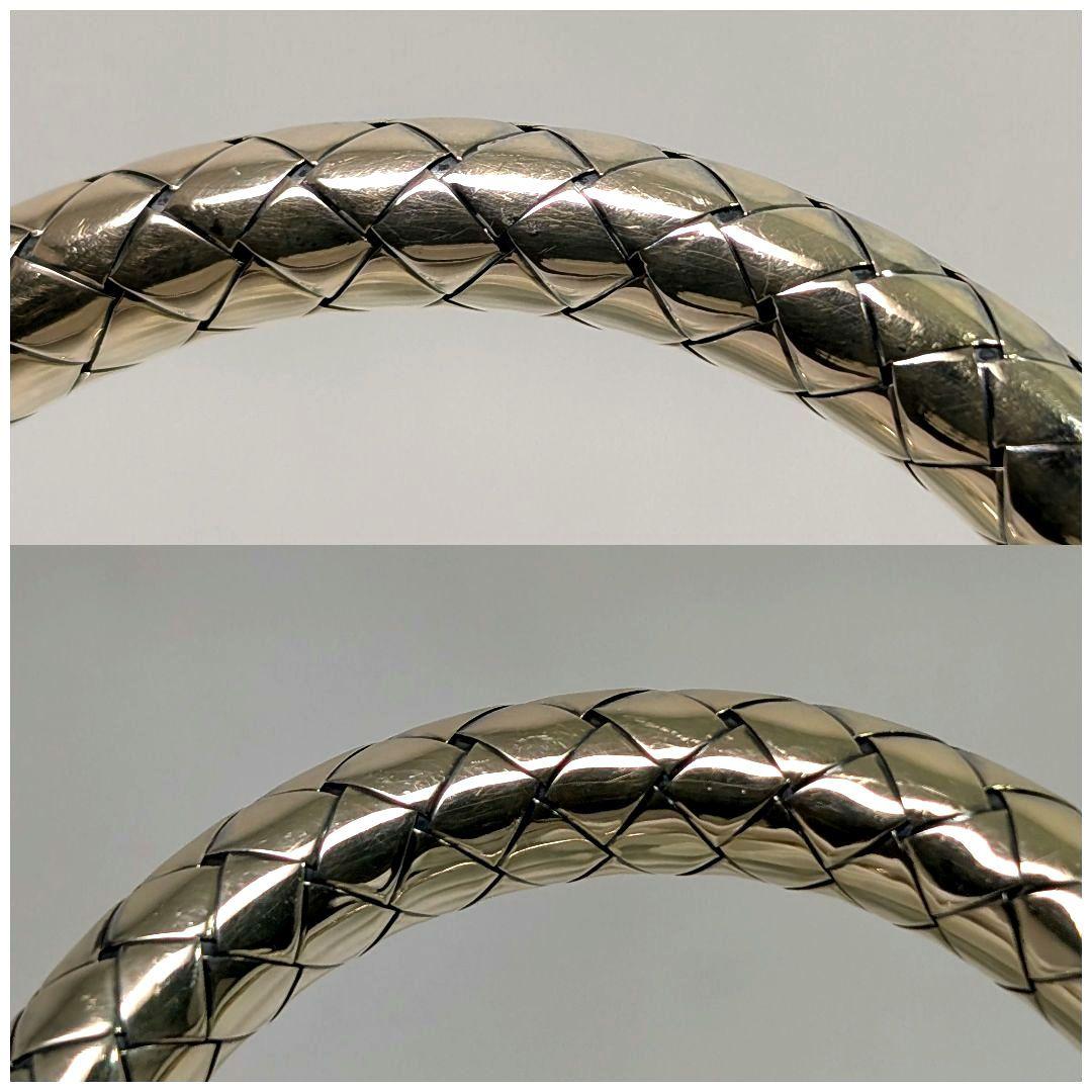 ボッテガヴェネタ イントレチャート バングル SV925 Sサイズ 2657VI