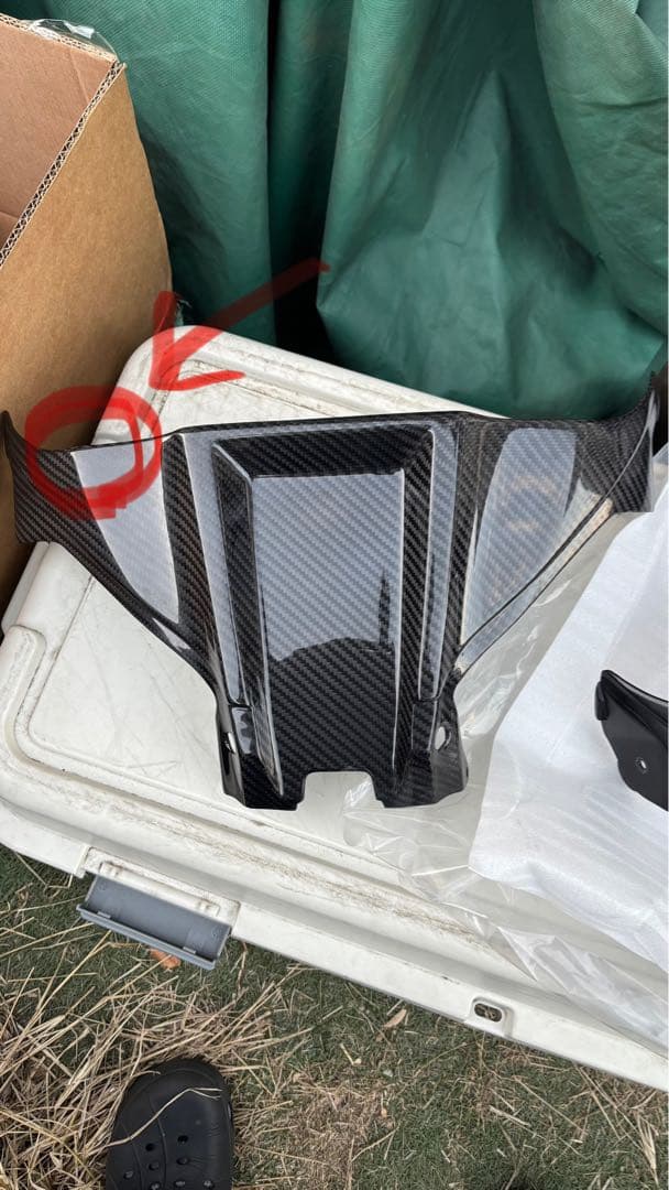 zx10r 2025 タンクフロントカバー　カーボン